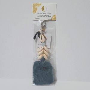 Lotus and Luna Moonstone Keychain NWT